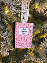Load image into Gallery viewer, Best Teacher Ever Notebook Gift Card Holder and Ornament
