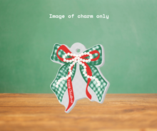 Load image into Gallery viewer, Preppy Christmas Bow Earrings
