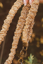 Load image into Gallery viewer, Mustard Gingham Lanyard
