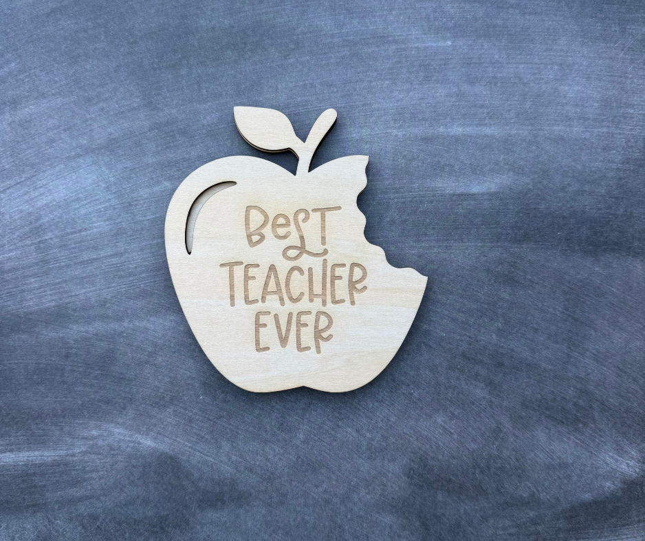 Best Teacher Ever Apple Keepsake Gift Card Holder